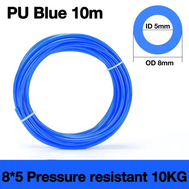 8*5 Blue 10 Meters PU Pneumatic Air Pump Air Compressor Air Hose 8mm Outer Diameter 5mm Inner Diameter