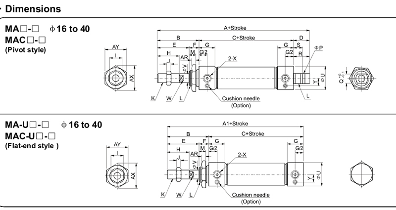 SMC replacement air cylinder with magnetic pneumatic tool of small air cylinder