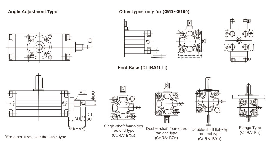 Pneumatic Rotary Actuator CRA1