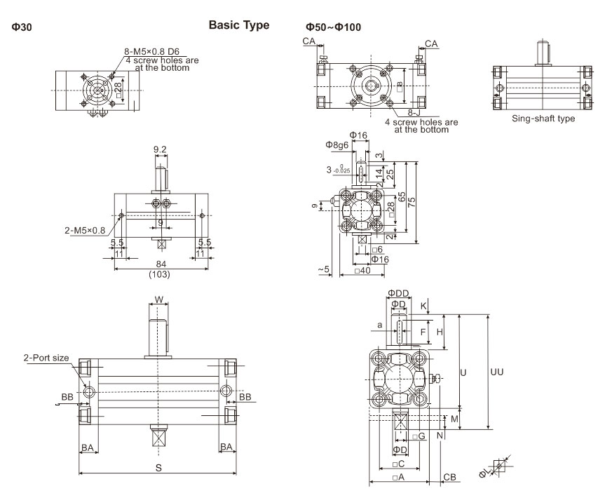 Pneumatic Rotary Actuator CRA1