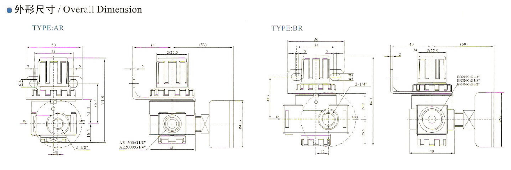 regulator small size, joint pipe bore is G1/4"